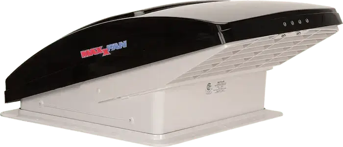RV rooftop fans, roof vents and refrigerator ventilation components