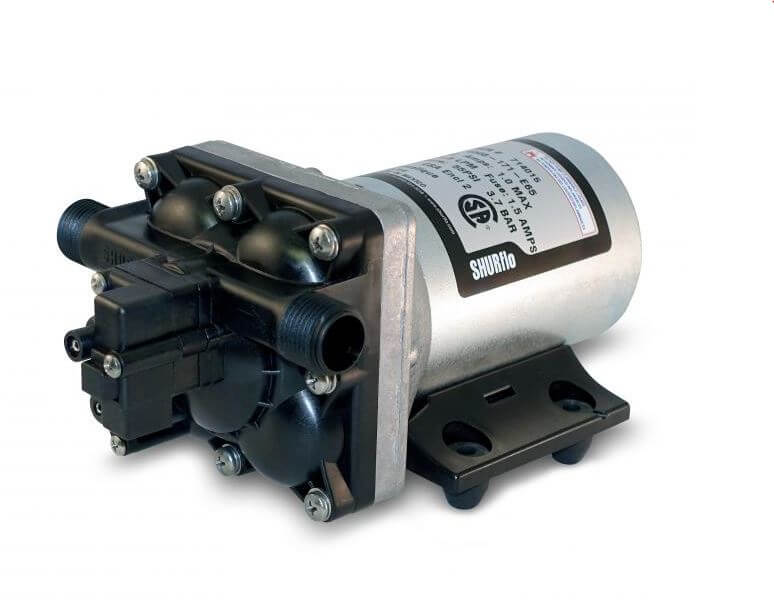 12V RV water pumps, filters, strainers and plumbing components