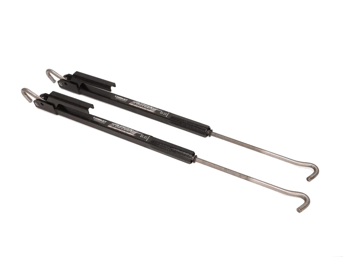 Truck camper turnbuckles, locks, handles and tie-down components
