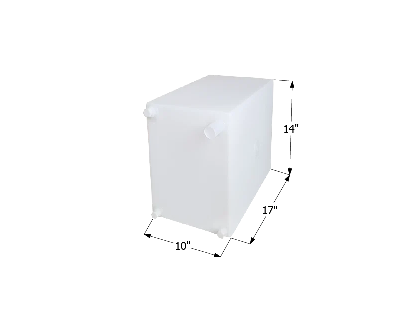 Icon 12498 10 Gallon Fresh Water Tank - Roto-Molded, 17" x 10" x 14", No Fittings – image 1
