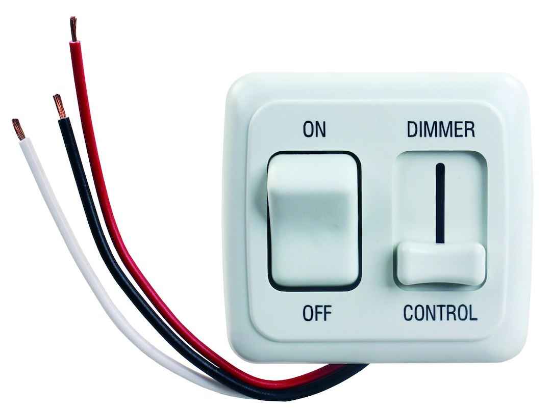 JR Products 15205 12V Button with Slider Dimmer - White