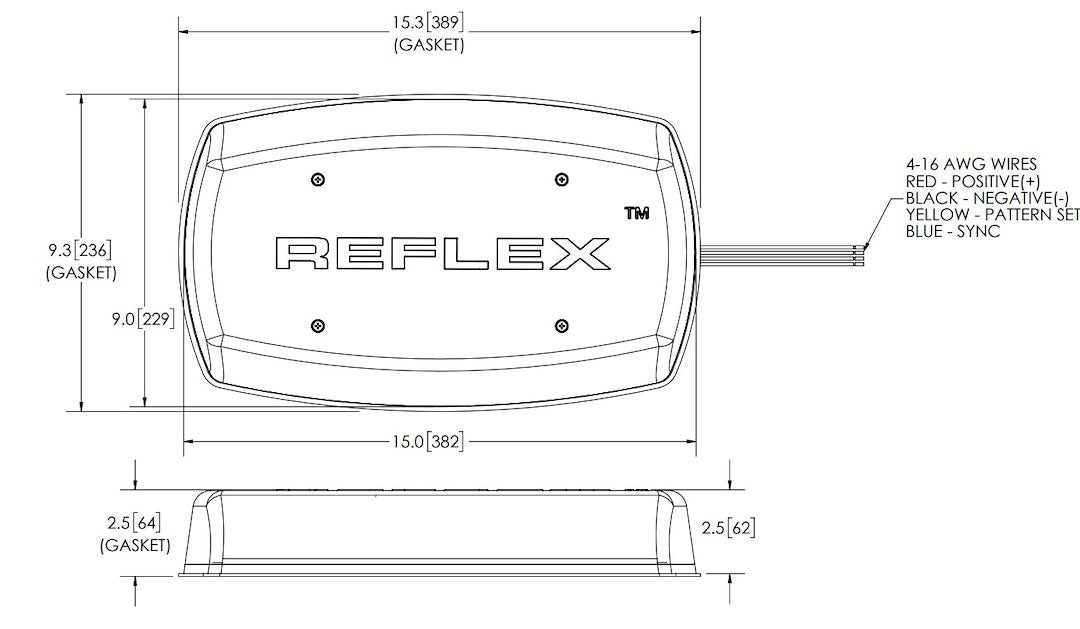 Ecco Elect 5585CAB Reflex LED Mini Lightbar Assembly