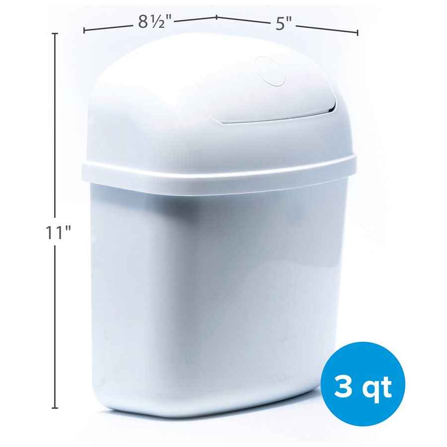Camco Wall/Cabinet-Mount Trash Can - White – 43961