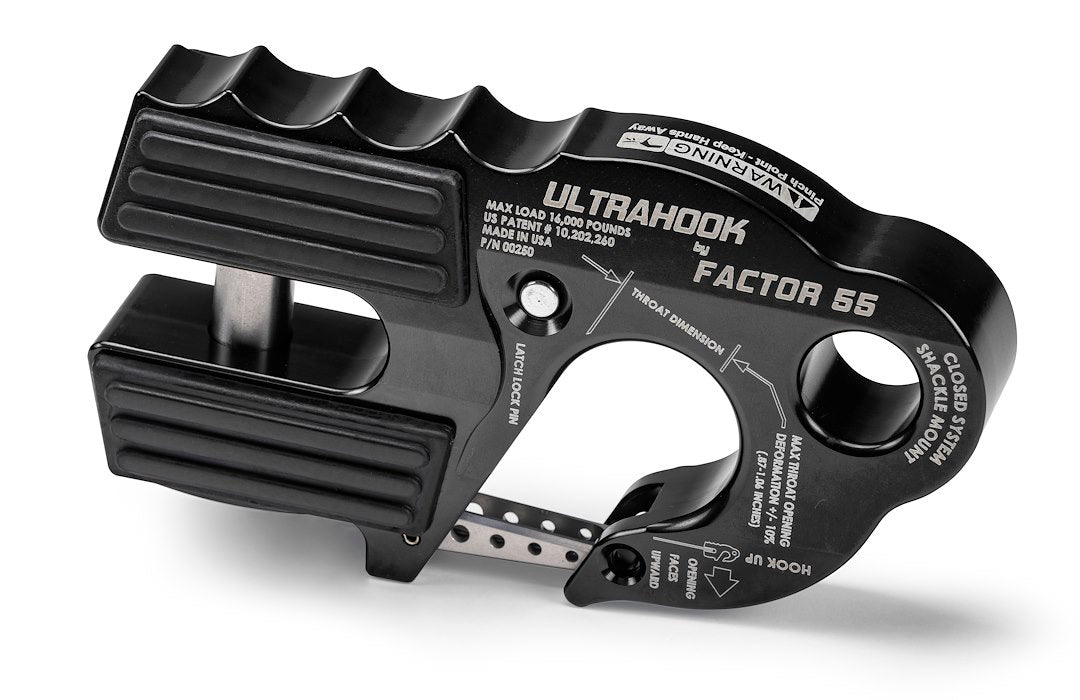 Factor 55 0025004 Ultrahook Winch Hook in Black