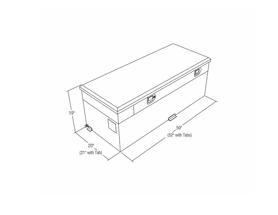 RDS Tanks 51 Gallon Diesel Auxiliary Tank with Tool Box – 72746