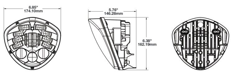 J.W. Speaker 0555161 8695 Adaptive 2 LED Headlamp