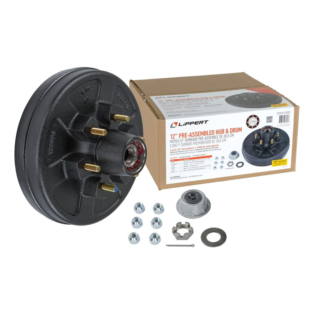 Lippert Trailer Hub and Drum - 6 x 5-1/2 in – 2024013262
