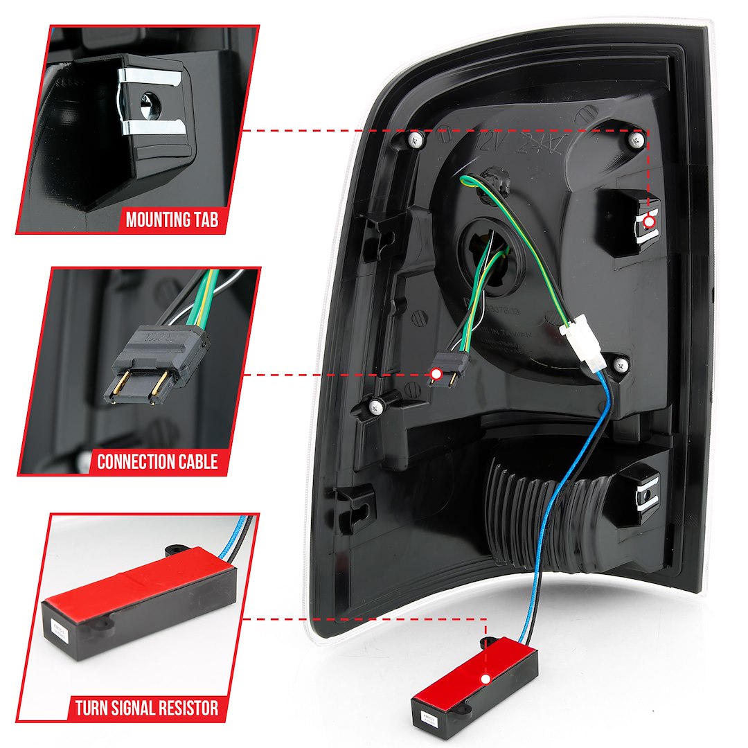 ANZO USA 311318 Ram Black Plank LED Tail-Light Pair - image 4