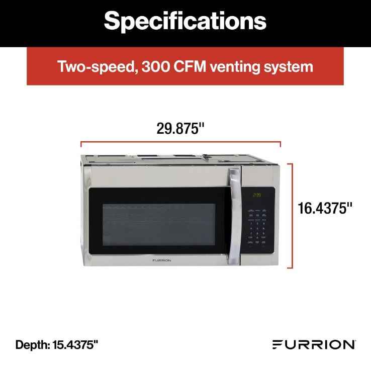 Furrion FMCM15A-SS Gen2 Over-The-Range Convection Microwave Oven 1.5 Cu Ft – image 7