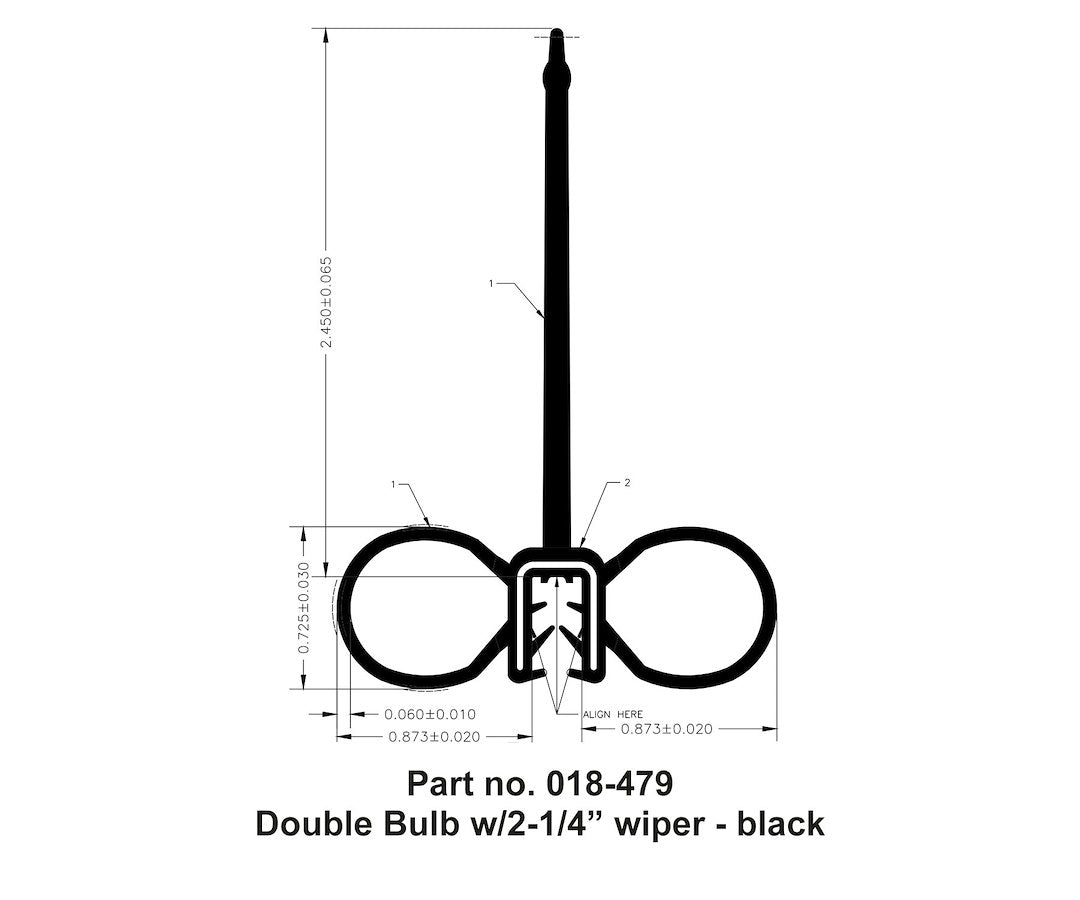 AP Products Wiper Slide-Out Seal - 28 ft, Black – 018-479