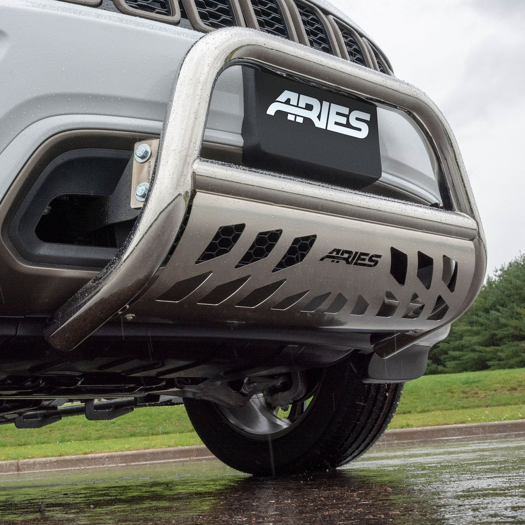 Aries 35-4016 3-Inch Polished Bull Bar With Light Mounts - image 1