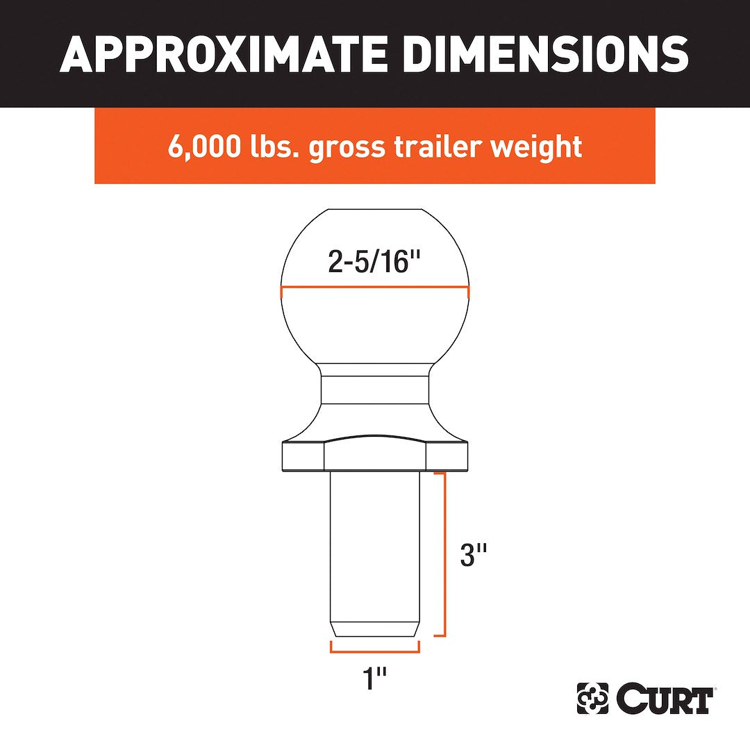 Curt 40021 Trailer Hitch Ball - image 4
