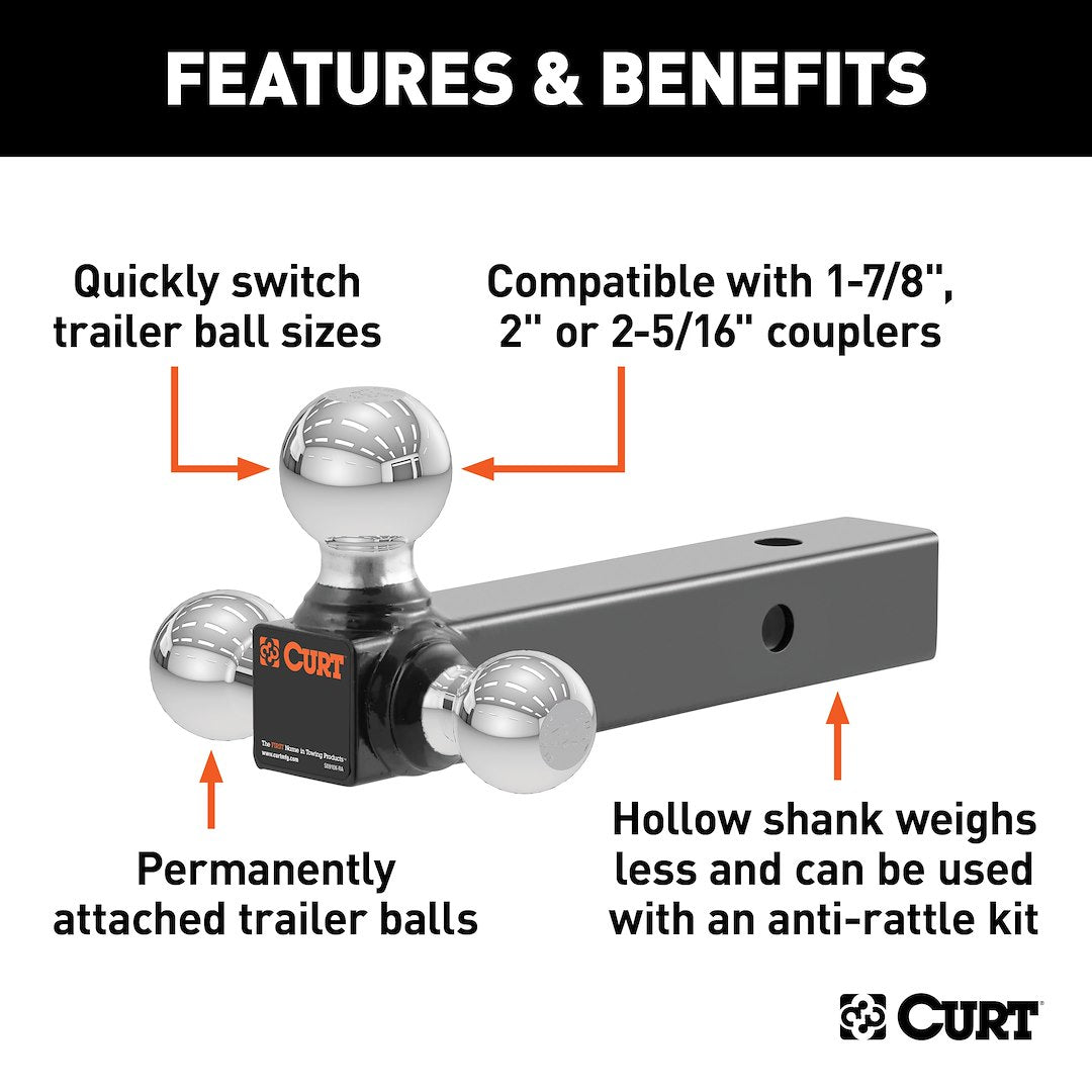 Curt 45001 Trailer Hitch Ball Mount - image 2