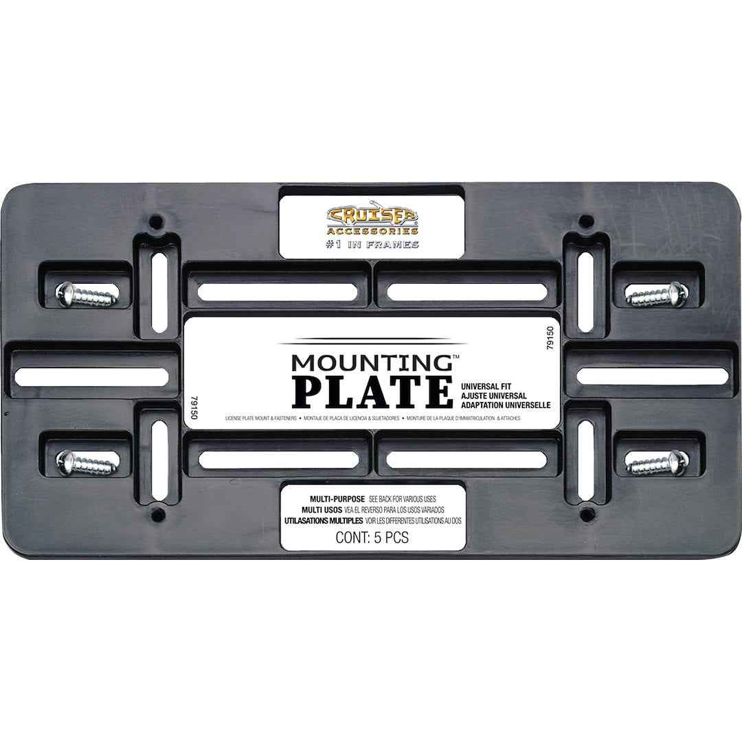 Cruiser 79150 Black License Plate Mounting and Spacer Plate