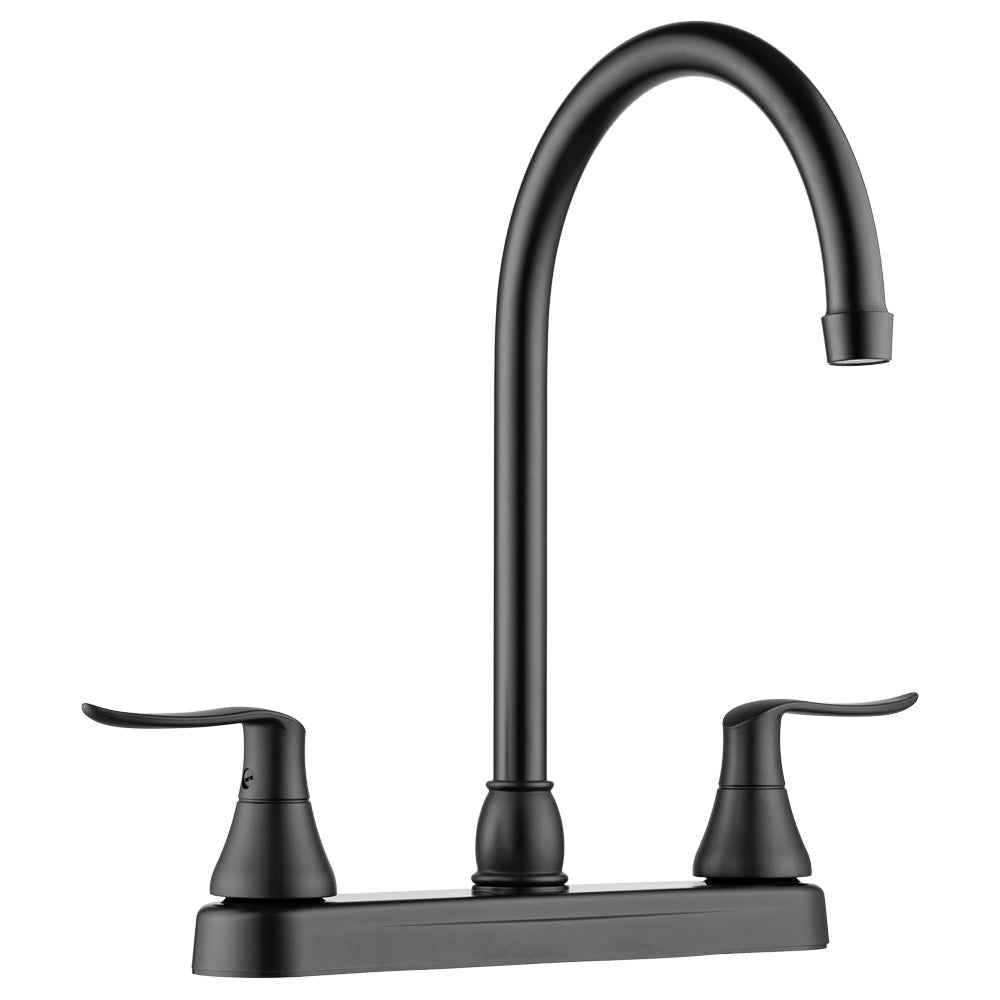 Dura Faucet J-Spout Kitchen Faucet - Matte Black β PK330HLHMB