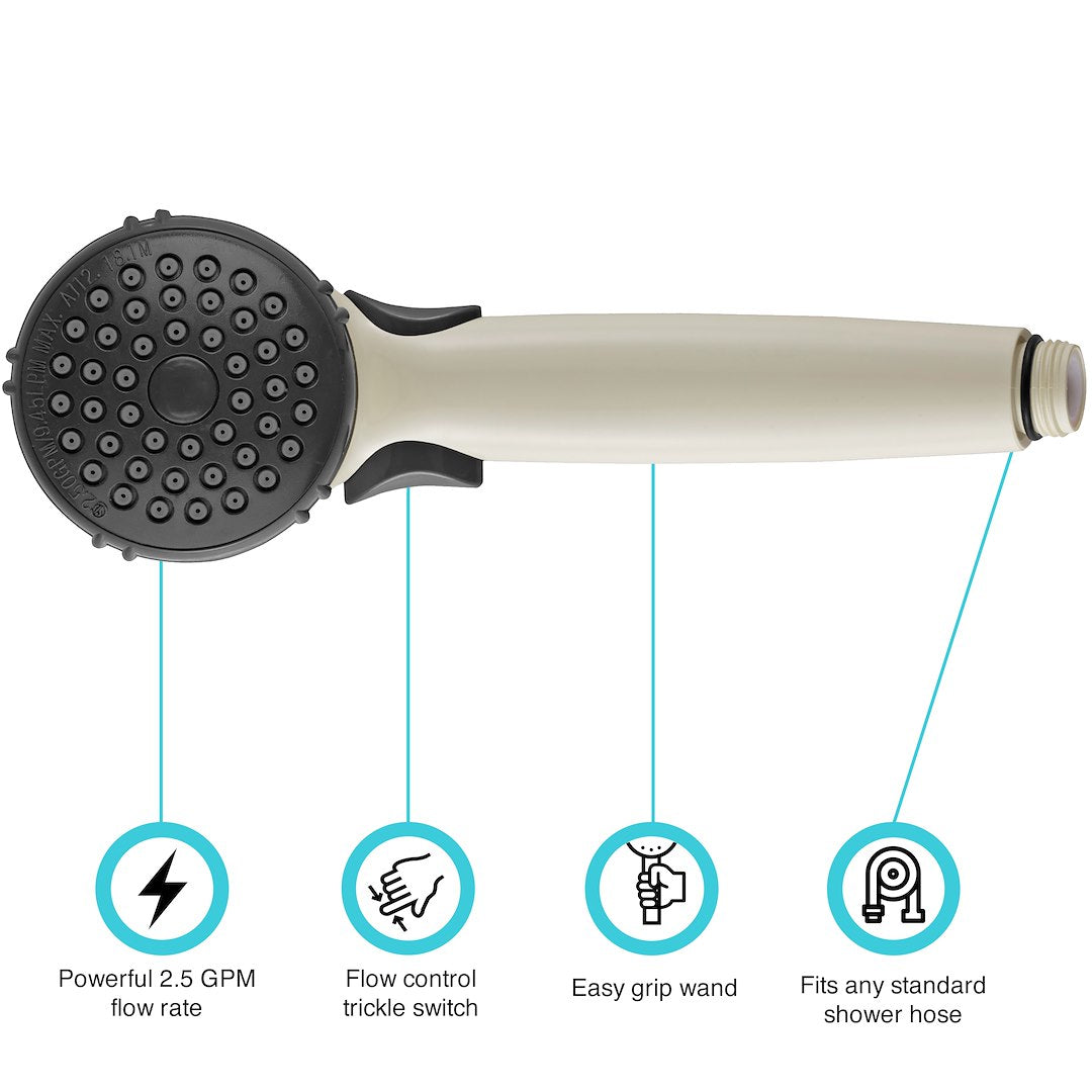 Dura Faucet Handheld Shower Head - Bisque Parchment – DF-SA400-BQ