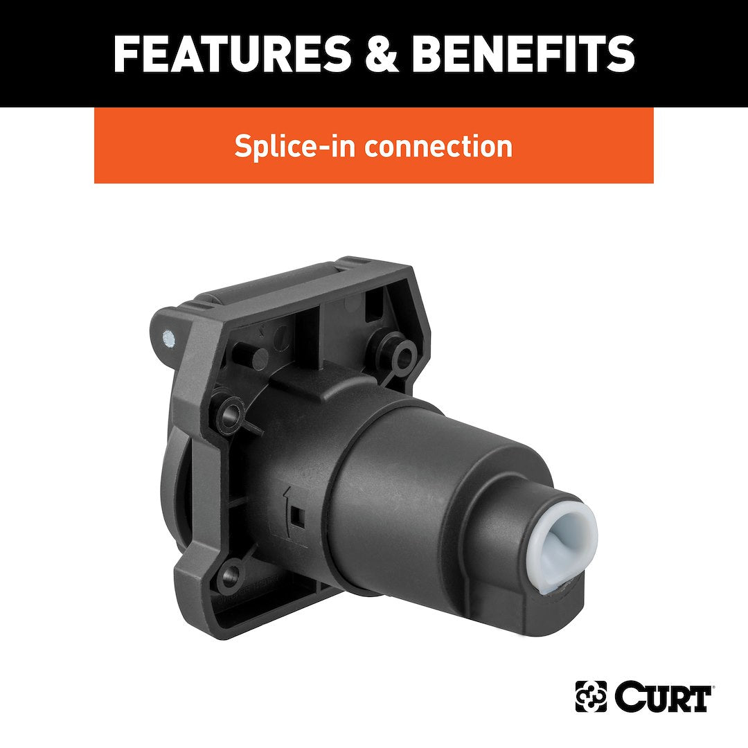 CURT Semi-universal 7 Blade Trailer Wiring Connector (58155)