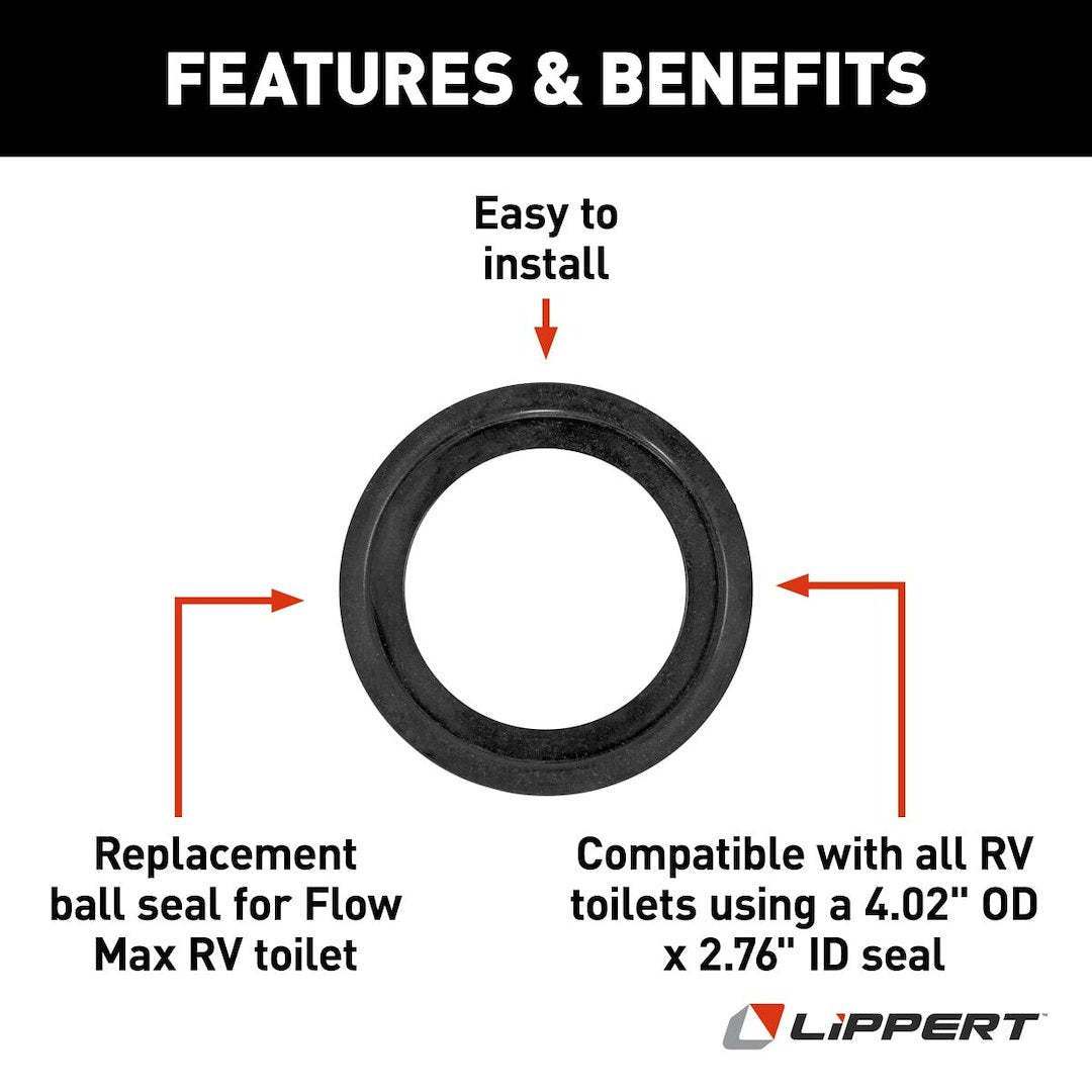 Lippert Components Toilet Seal (2023038024) – Type: Flush Ball Seal