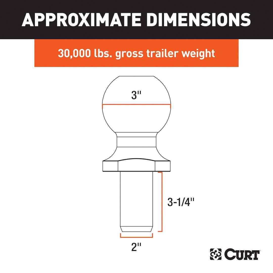 Curt 40089 Trailer Hitch Ball - image 2