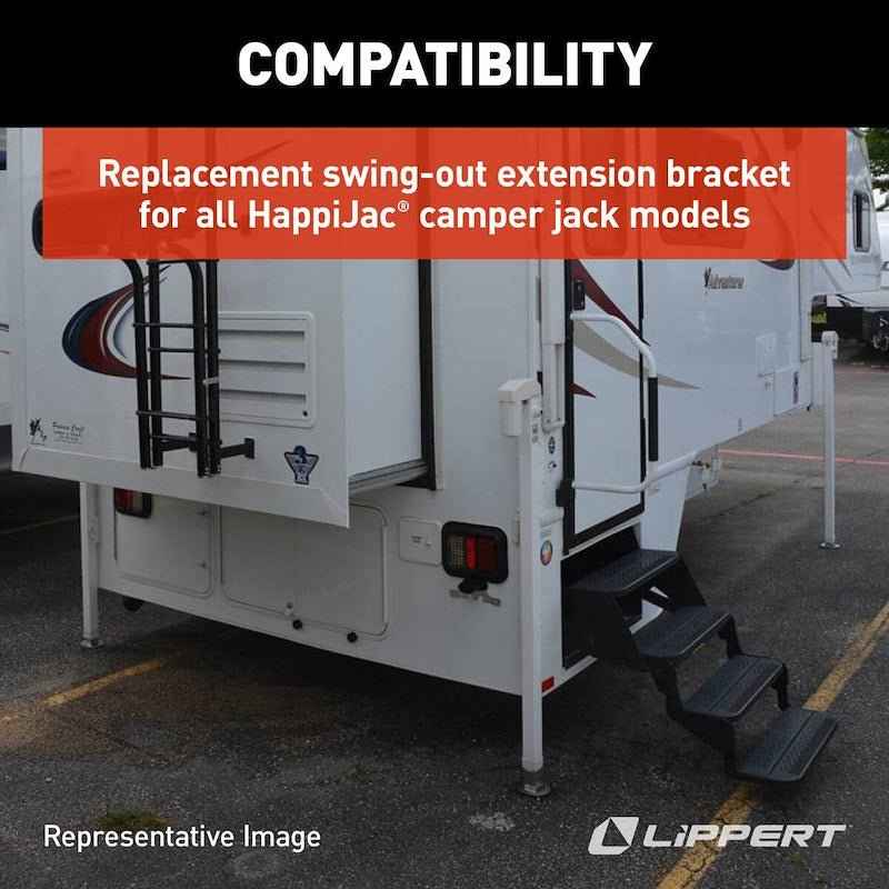 Lippert Components 182496 HappiJac Swing Out Camper Jack Bracket, Zinc Plated Steel (Set – image 3