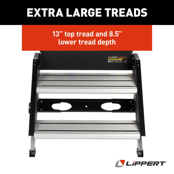 Lippert 2-Step RV Entry Steps - 26 in, 500 lb – 2024056996
