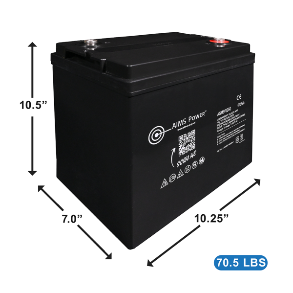 Aims Power 6 V 225 Ah AGM Deep-Cycle Battery – 1008882