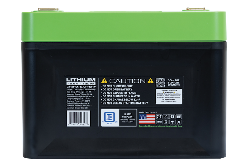 Expion 360 EX-G27-120-XD RV Marine Lithium Battery Expion360 Group 27 120Ah 12.8V – image 4