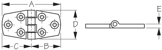 Sea Dog 205410-1 Hinge for Door Mounting