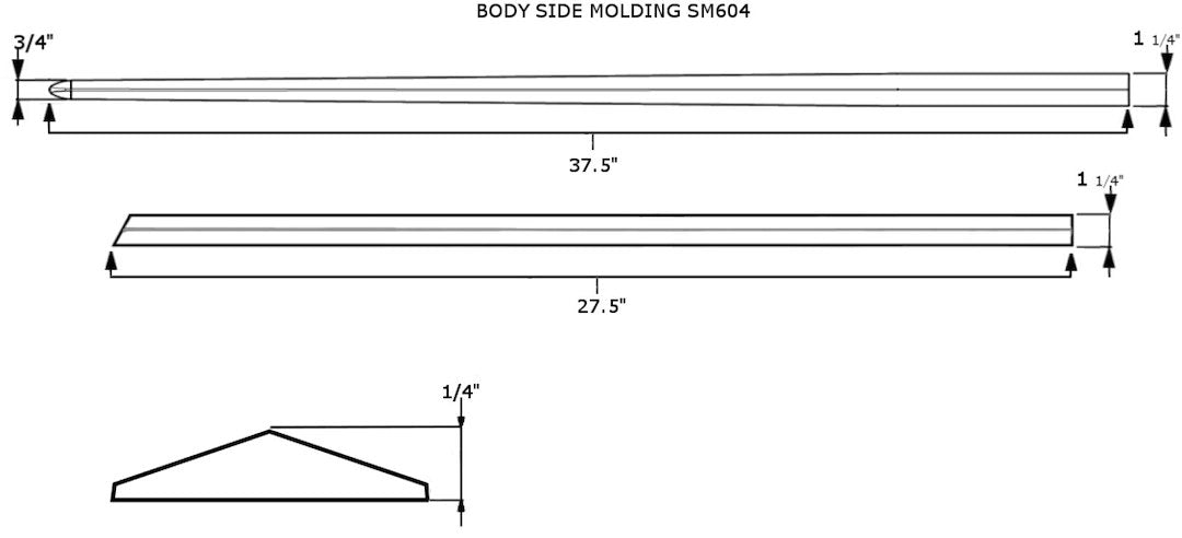Coast To Coast SM604 Silver Four-Piece Body Molding Set - image 2