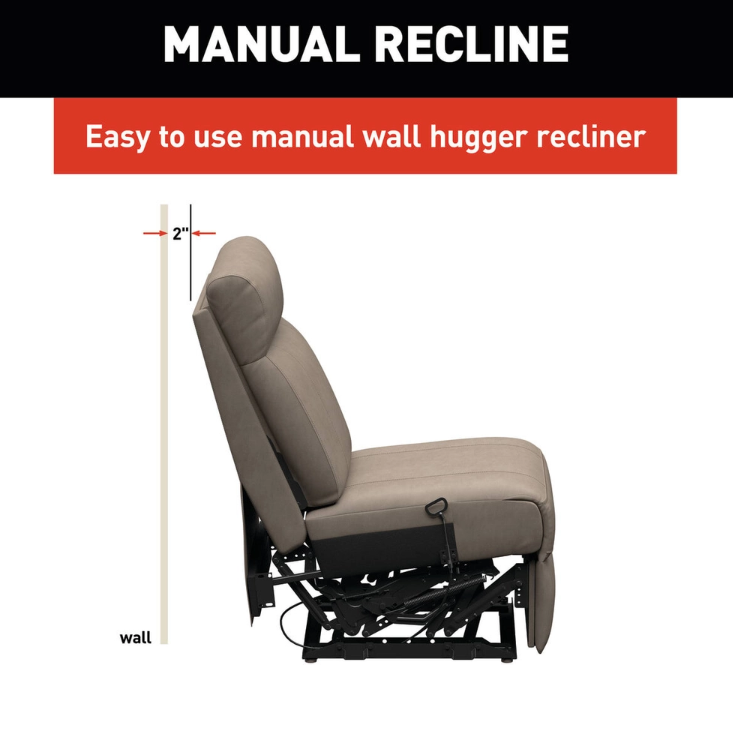 Lippert Components 2024044099 Thomas Payne Center Armless Recliner, Driftwood – image 4