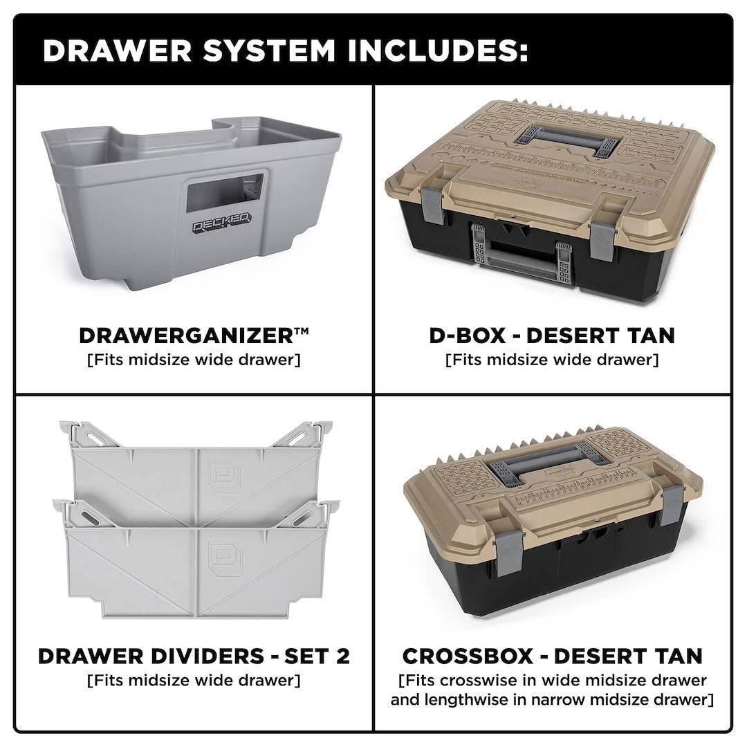 Decked MF4 Ford Ranger 6-Foot-Bed Drawer Storage