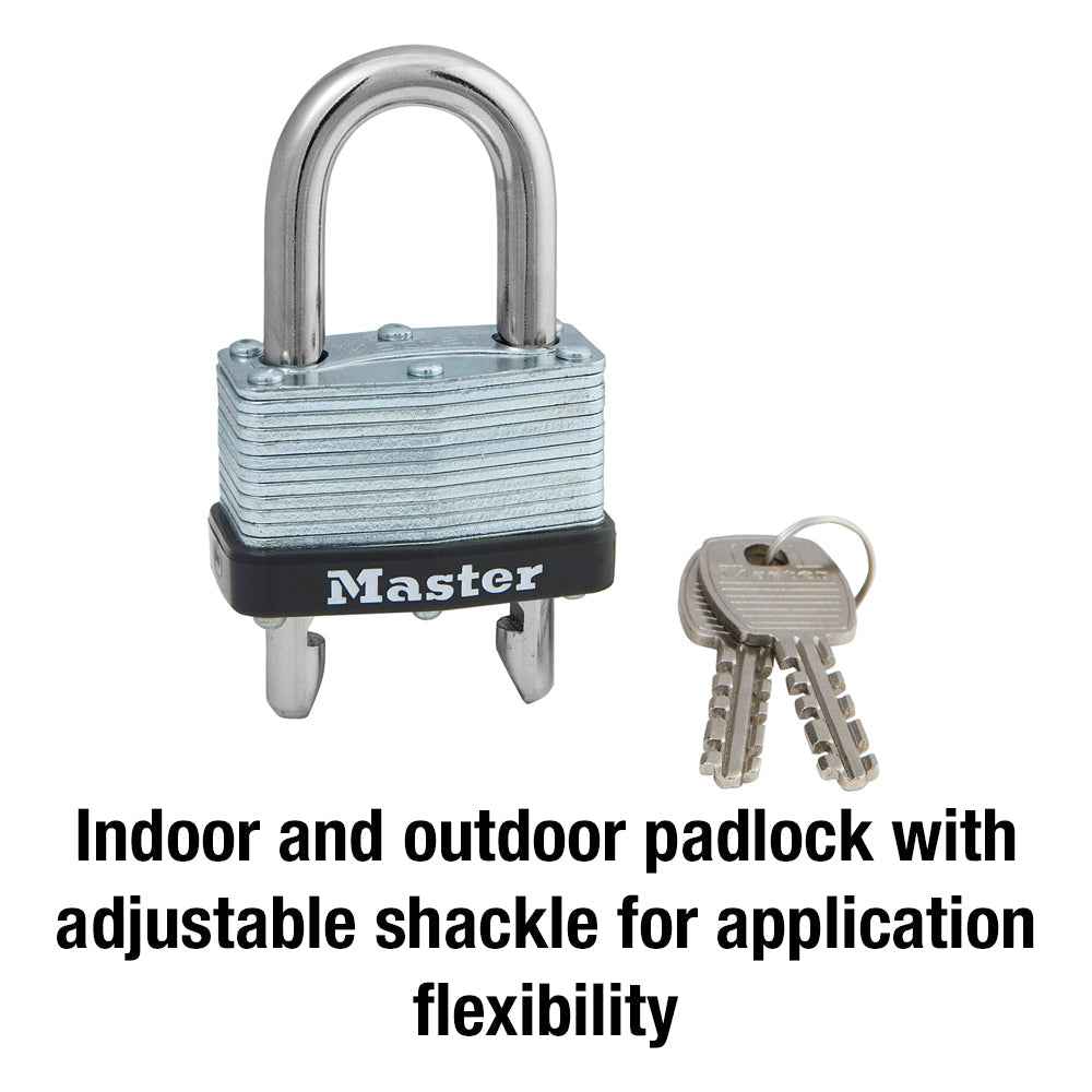 Master Lock 510D Adjustable Removable-Shackle Keyed Padlock