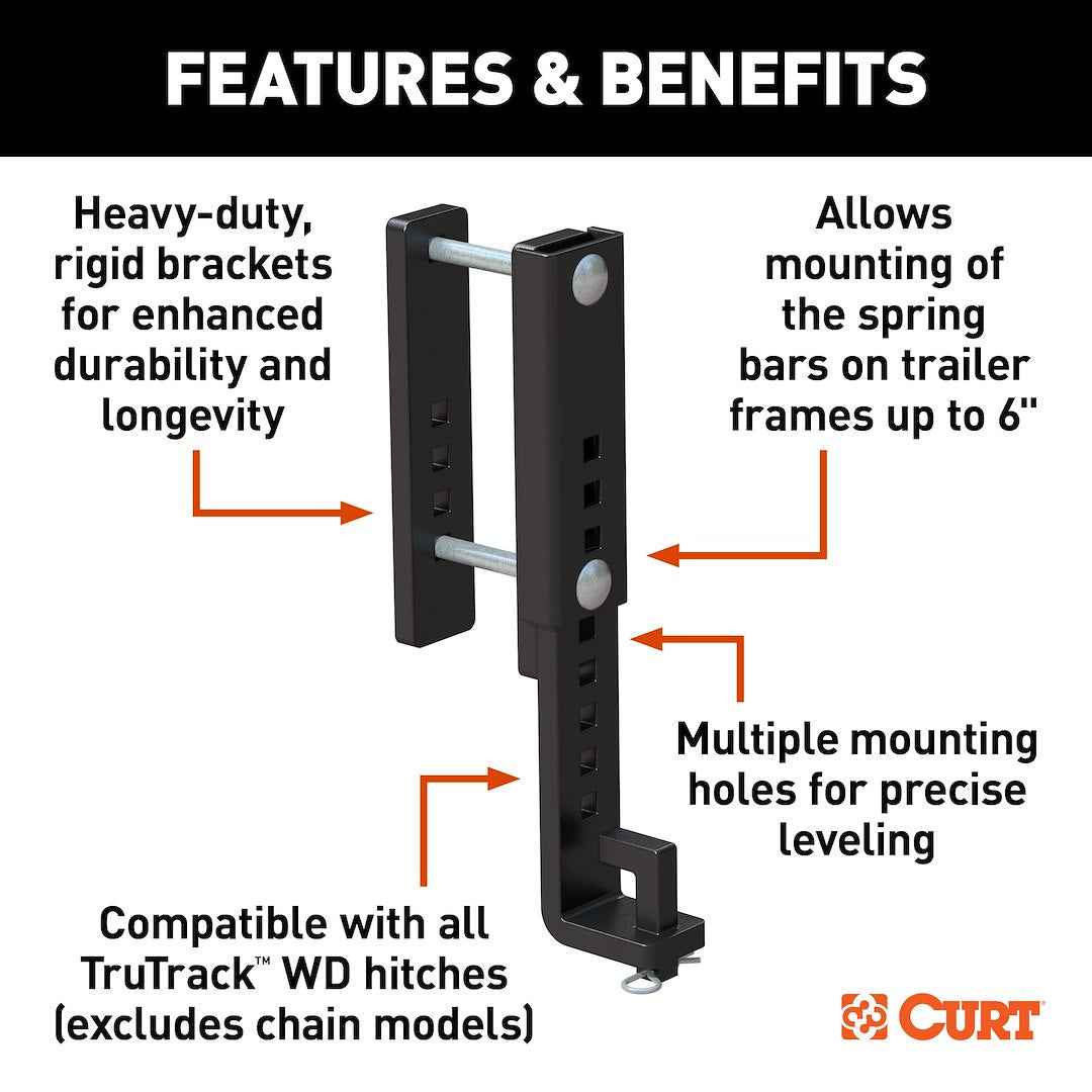 CURT 17517 TruTrack Spring-Bar Support Bracket Set