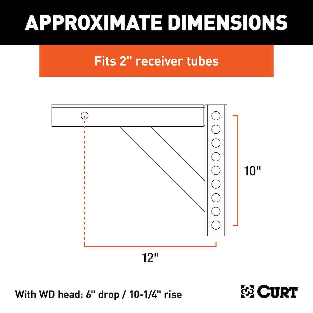 Curt 17121 Weight Distribution Hitch Shank - image 4