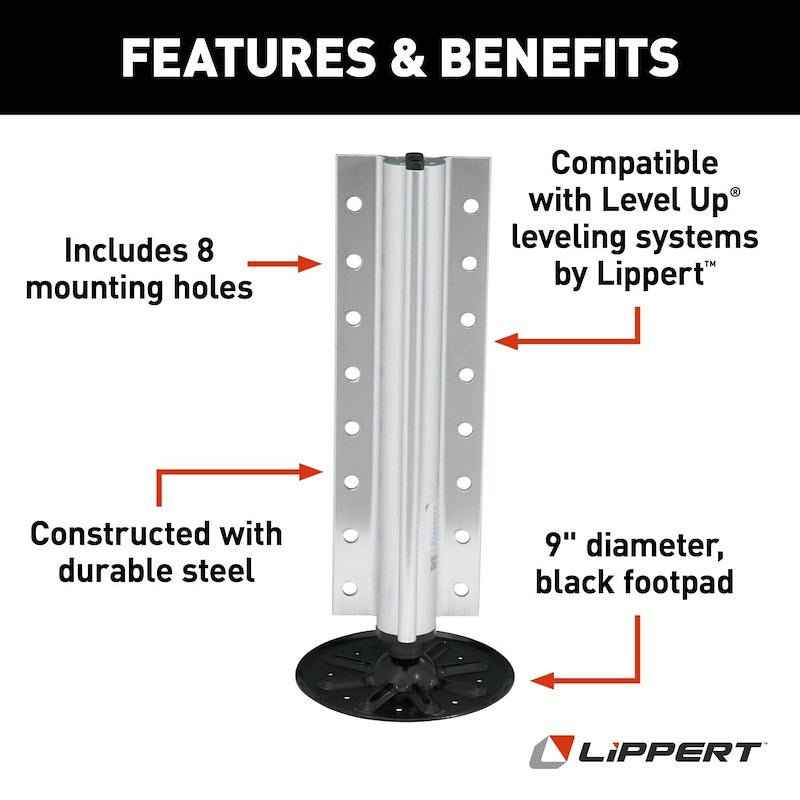 Lippert Components 19586010 Lippert Hydraulic Leveling Jack, 8000 Pound Capacity, Single – image 3