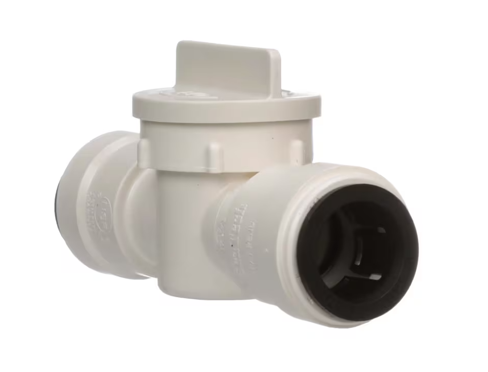 AquaLock 0959098 White 1/2-Inch Straight Shutoff Valve