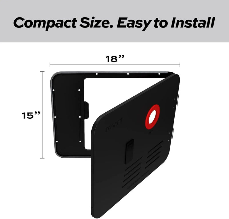 Fogatti FSBDA-1518 Water Heater Access Door Conversion Kit Black 15 Inch x 18 Inch – image 2