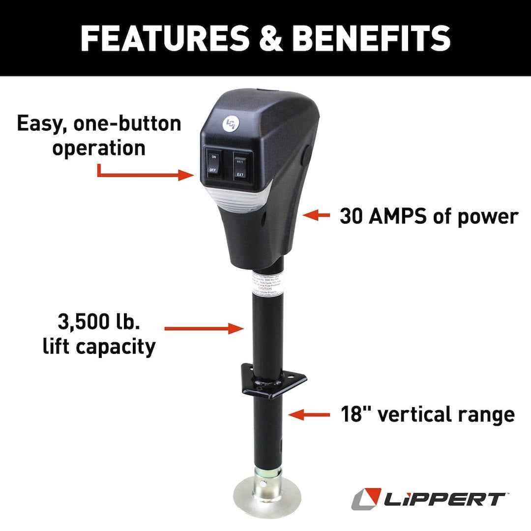 Lippert Components 285318 Trailer Tongue Jack - image 3