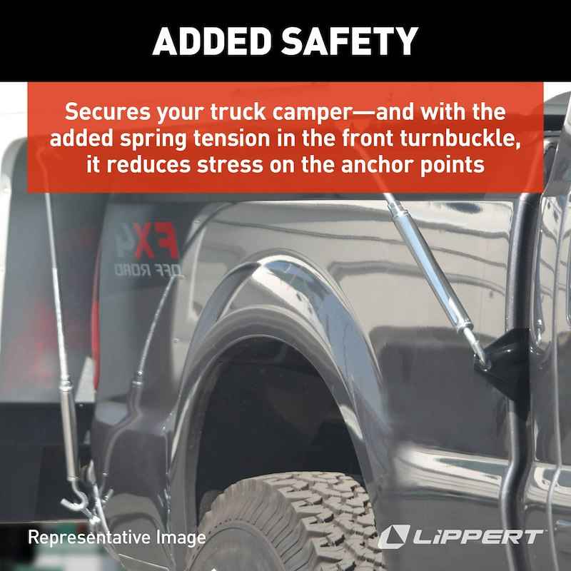 Lippert Components 182895 Happijac Qwik-Load Turnbuckle Kit , Stainless Steel Camper Tie – image 4