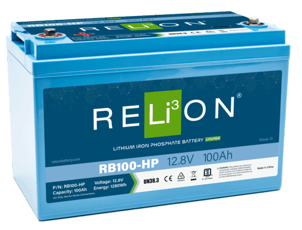 Relion Battery RB100-HP RELiON Lithium Battery Group 31 12V 100Ah Dual Purpose Marine – image 1