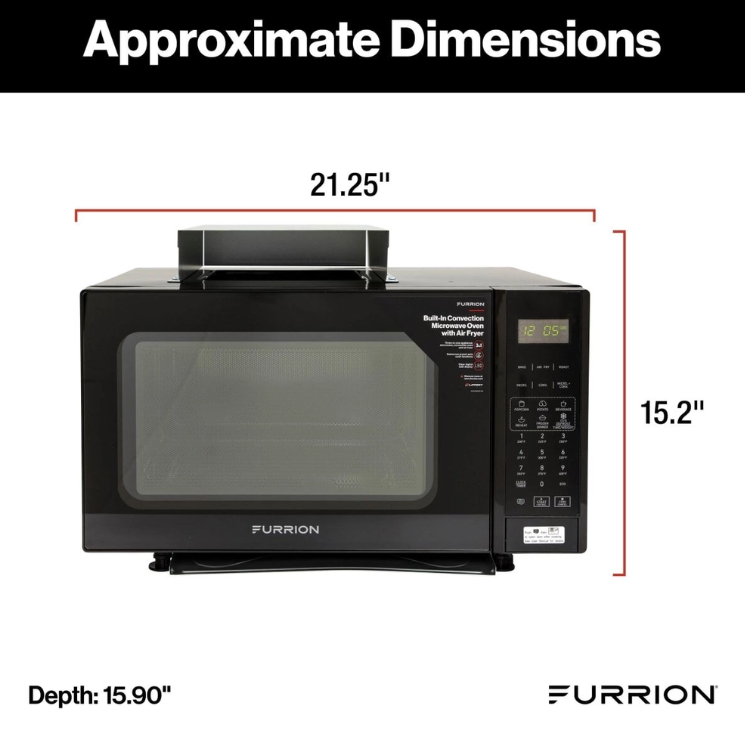 Furrion 2023056309 RV Microwave Oven with Air Fryer & Convection 1.1 Cu Ft Black β image 2