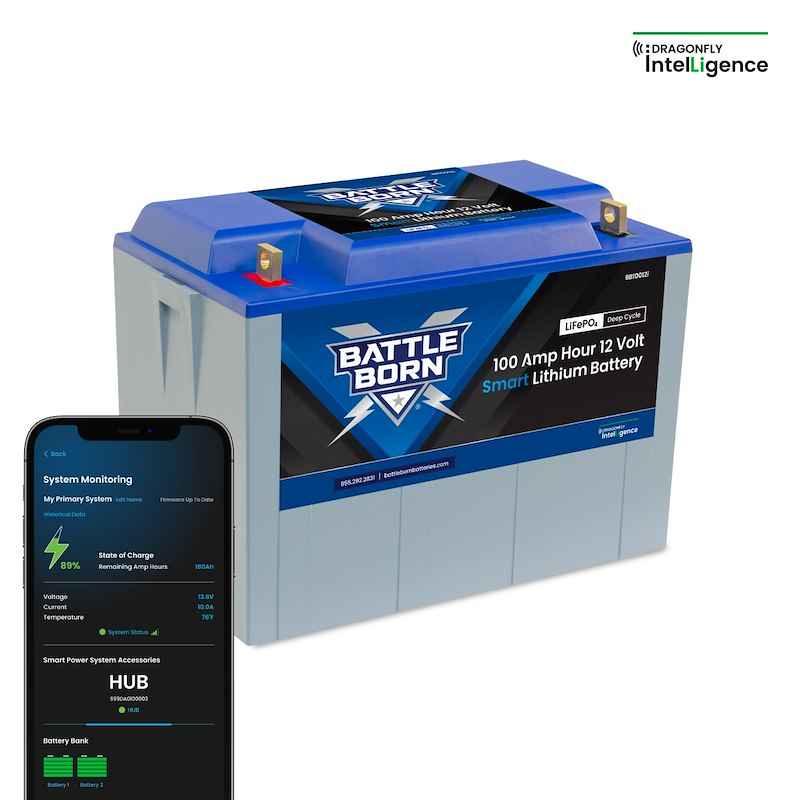 Battle Born Batteries BB10012I 12V Group 31 Lithium Deep Cycle RV Battery 100Ah Smart – image 2