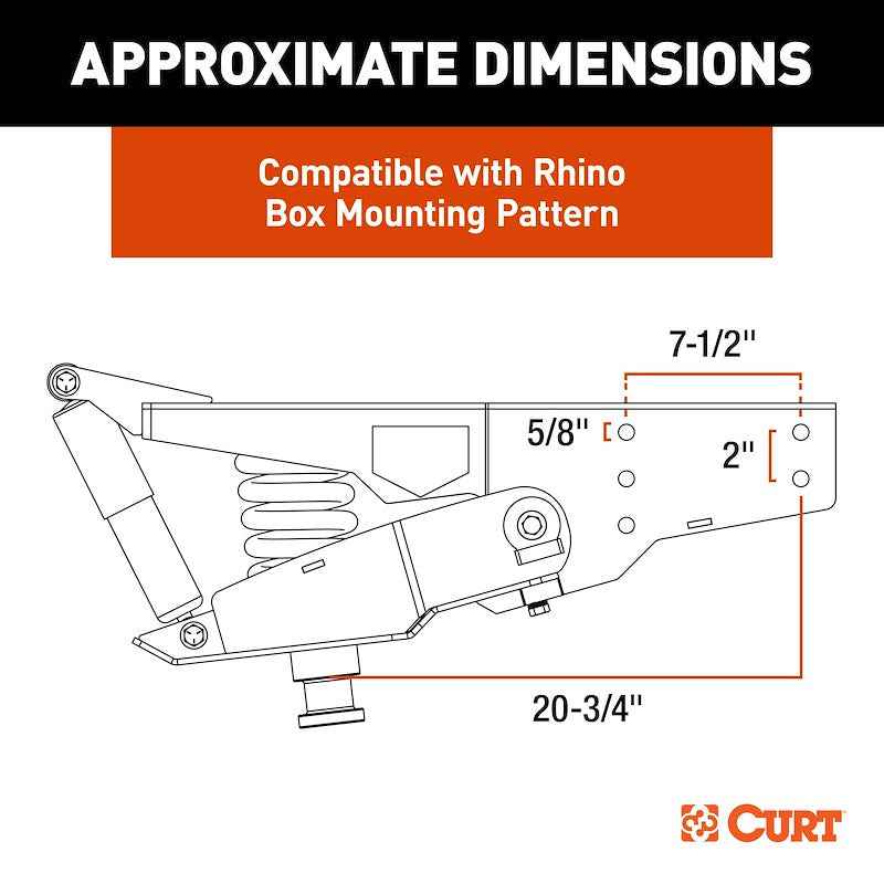 CURT 2024122233 Fifth Wheel Trailer Hitch Pin Box , CURT Helux Air-Ride Gooseneck β image 2