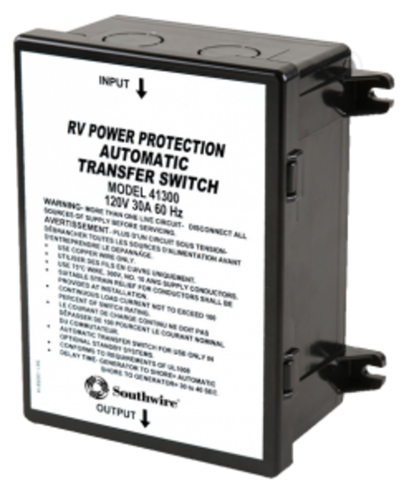 SouthWire Corp 41300-001 Southwire Automatic RV Transfer Switch, 30 Amp, 120 Volt – image 1