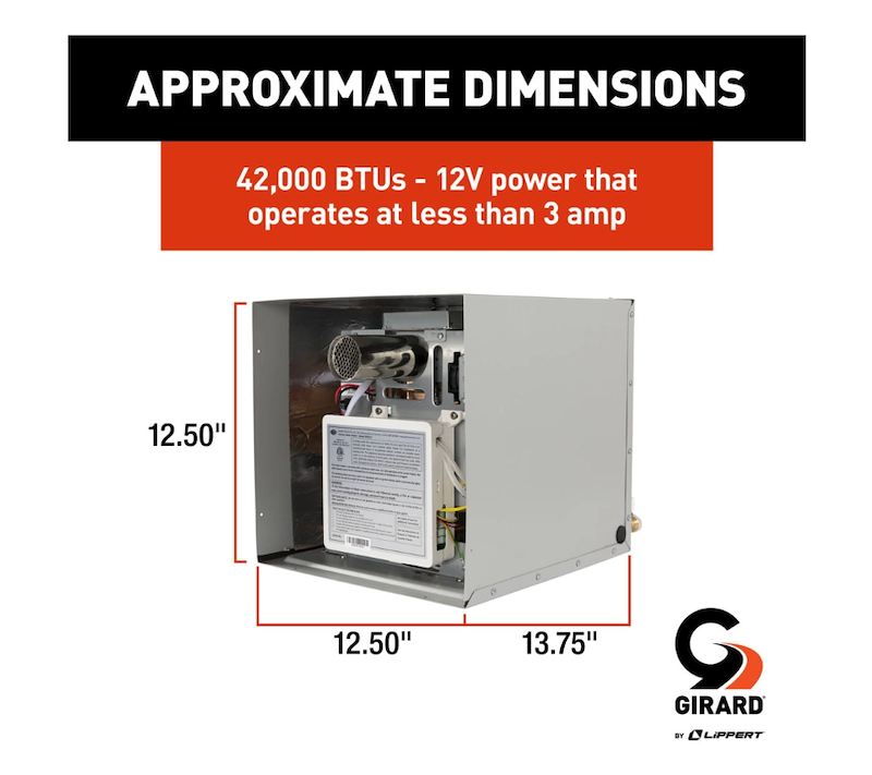 Girard 2022107534 Tankless RV Water Heater 42,000 BTU LP Gas On-Demand – image 2
