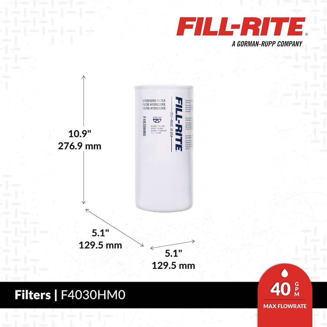 Fill-Rite F4030hm0 Water-Detecting Transfer-Pump Filter