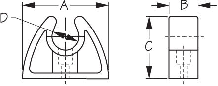 Sea Dog 491145-1 Clip for Pole Storage