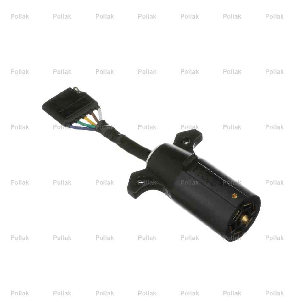 Pollak 12718 7-Blade RV Socket to 5-Flat Adapter
