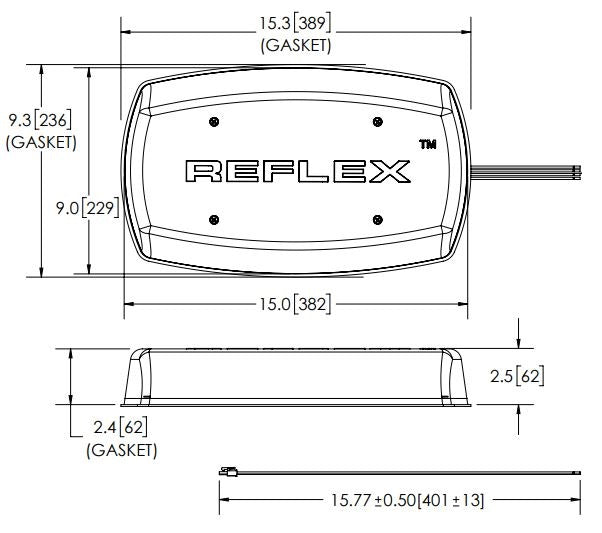 Ecco Elect 5587CA Reflex Eight-Head Warning Microbar