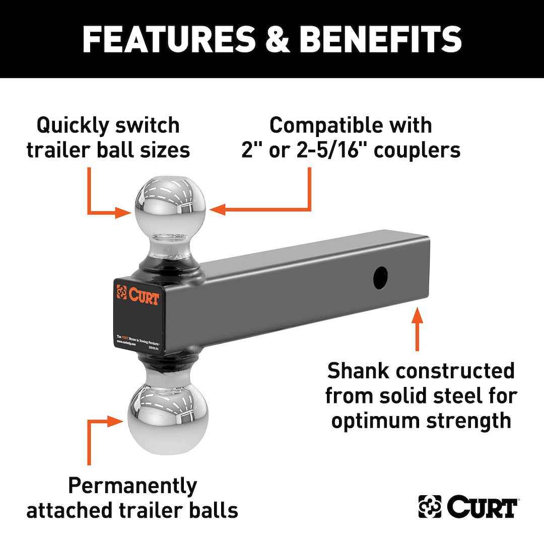 Curt 45665 Trailer Hitch Ball Mount - image 2